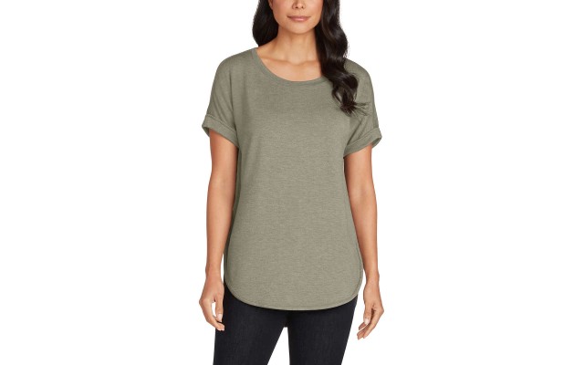  Ladies' French Terry Top, Green, 2X