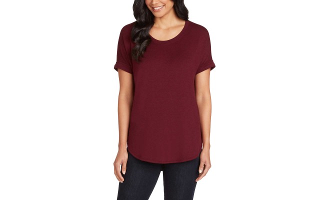  Ladies' French Terry Top, Red, X-Large