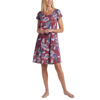 Miss Elaine Scoop Neck Printed Short Nightgown, Multi, Medium