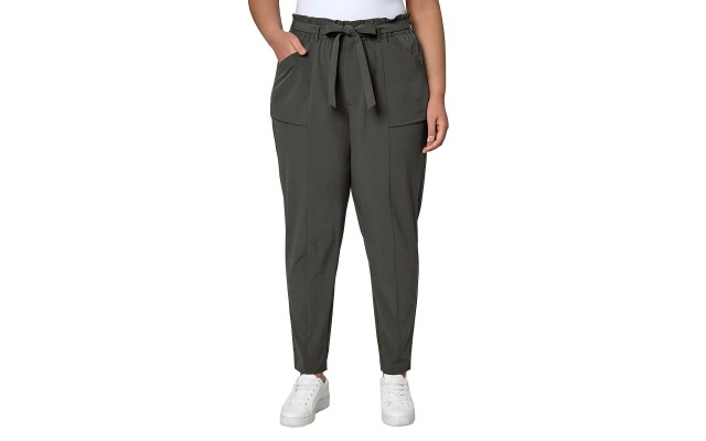  Ladies' Tie-Front Pant, Green, Large