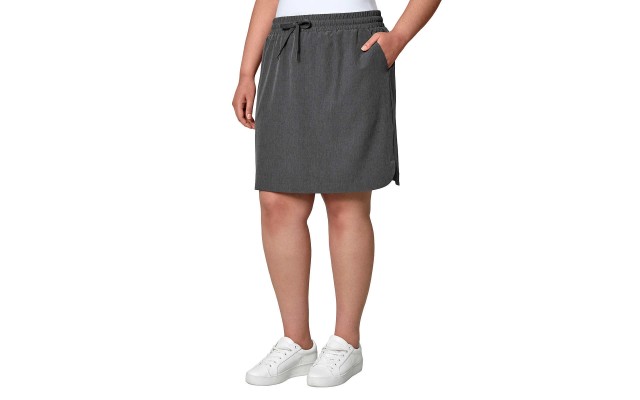 Modetta Ladies' Woven Skirt, Gray, Small