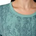  Ladies' Lightweight Printed Top, Teal, X-Small