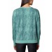  Ladies' Lightweight Printed Top, Teal, XX-Large