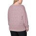  Ladies' Lightweight Printed Top, Pink, 3X