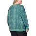  Ladies' Lightweight Printed Top, Teal, XX-Large