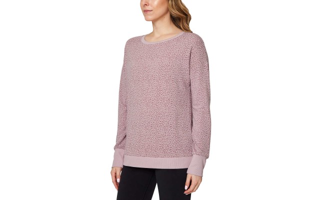  Ladies' Lightweight Printed Top, Pink, 3X