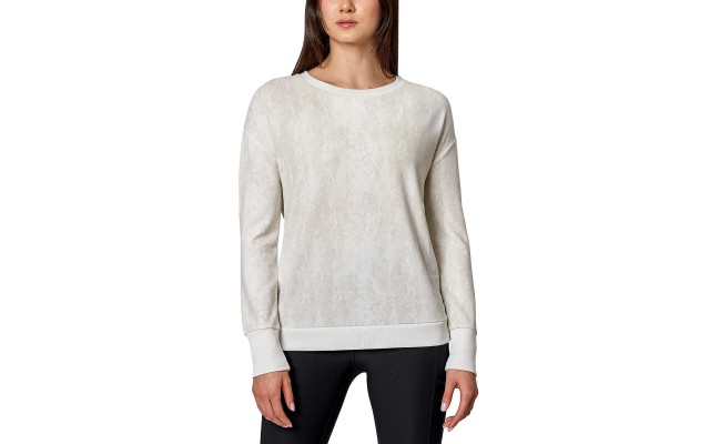  Ladies' Lightweight Printed Top, Tan, Small