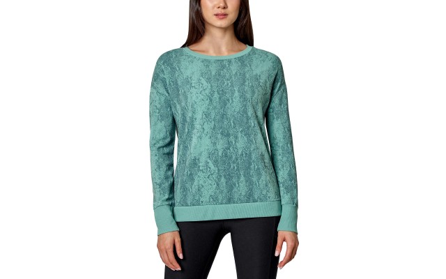  Ladies' Lightweight Printed Top, Teal, X-Small