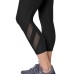  Ladies' Mesh Capri, Black, Small