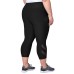  Ladies' Mesh Capri, Black, Small