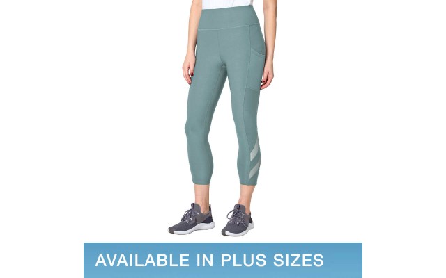  Ladies' Mesh Capri, Blue, 2X