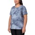  Ladies' Tie Dye Tee, 2-Pack, Blue, X-Small