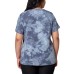  Ladies' Tie Dye Tee, 2-Pack, Blue, X-Large