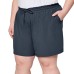  Ladies' Woven Short, Blue, Small