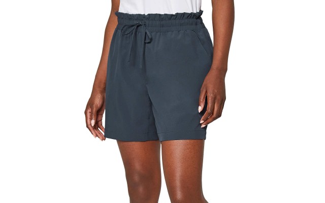  Ladies' Woven Short, Blue, X-Large