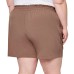  Ladies' Woven Short, Tan, Small