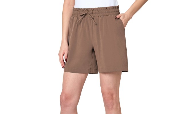  Ladies' Woven Short, Tan, Large