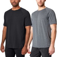 Mondetta Men’s Active Tee, 2-pack, Black, Large