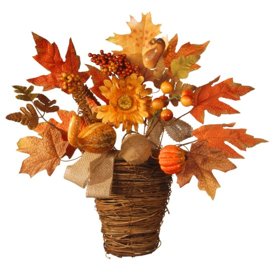  National Tree 16″ Maple Leaf Wall Basket