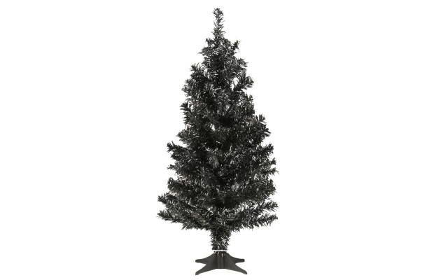  National Tree 2' Tinsel Tree-Black