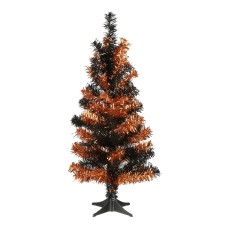 National Tree Company National Tree 2' Tinsel Tree-Black and Orange