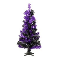 National Tree Company National Tree 2' Tinsel Tree-Black and Purple