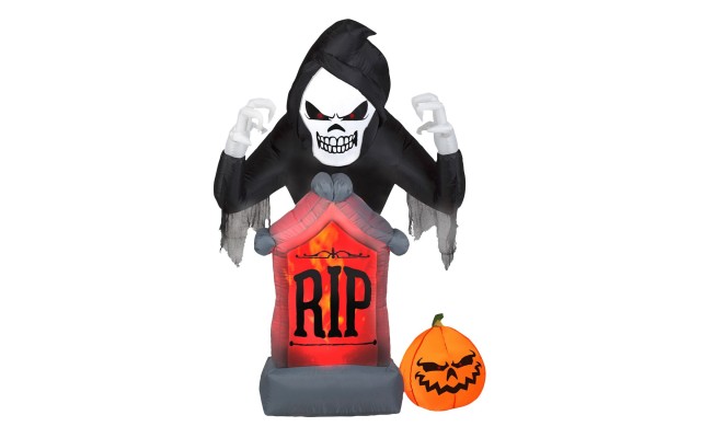  National Tree 6' Inflatable Shaking Grim Reaper with LED Bulbs