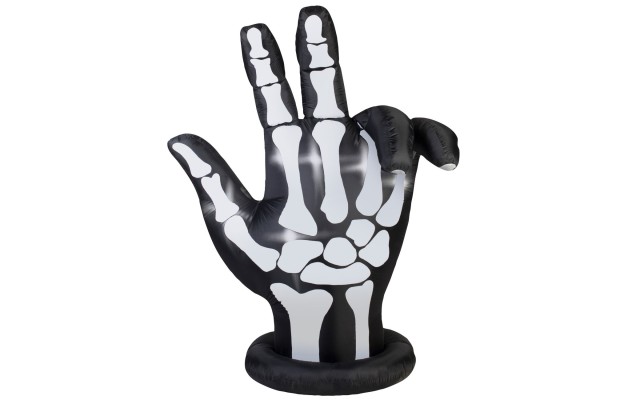  National Tree 7' Inflatable Animated Skeleton Hand with Lights Inside