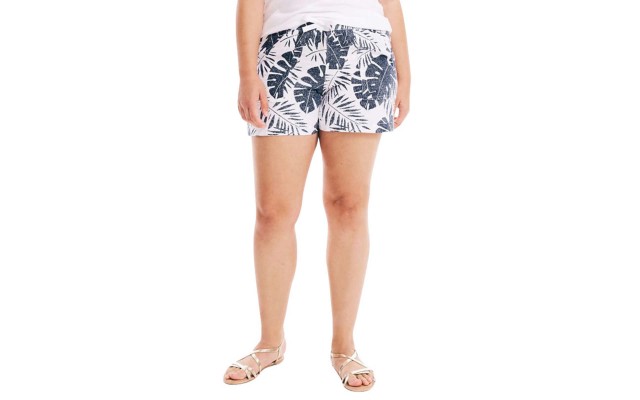 Ladies' Linen Blend Short, Multi, Small