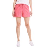 Nautica Ladies' Linen Blend Short, Red, Medium