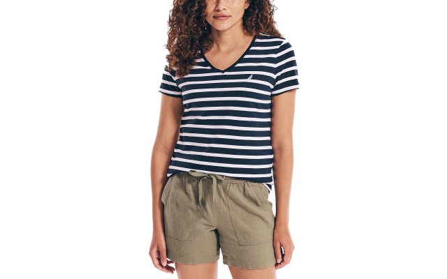  Ladies' Logo Tee, Blue, X-Large