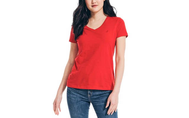  Ladies' Logo Tee, Red, Large