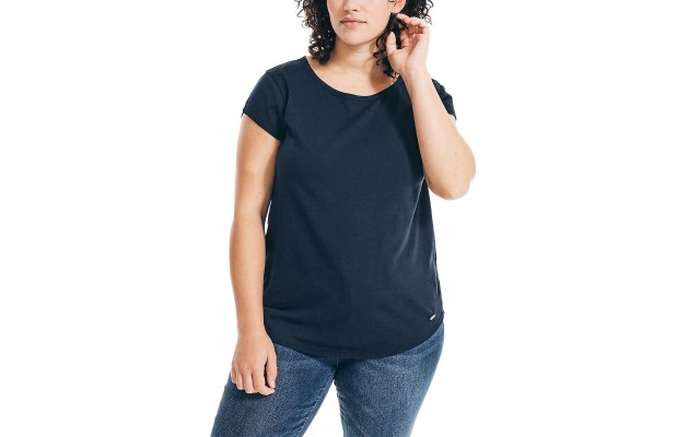  Ladies' Slub Tee, Blue, Medium