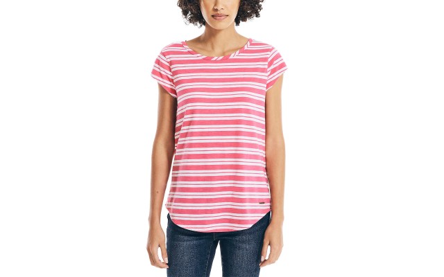  Ladies' Slub Tee, Pink, Small