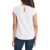  Ladies' Slub Tee, White, Large