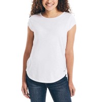 Nautica Ladies' Slub Tee, White, Medium