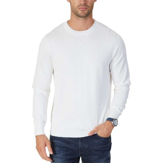  Men’s Classic-Fit Sweatshirt (White, XL)