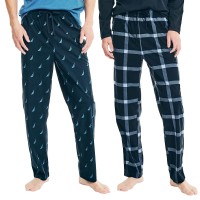 Nautica Men’s Lounge Pant, 2-Pack, Blue, X-Large