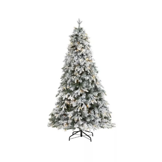  5ft. Flocked Vermont Mixed Pine Artificial Christmas Tree