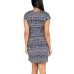  Ladies' Knot Dress, Blue, 3X