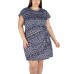 Ladies' Knot Dress, Blue, 3X