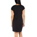  Ladies' Knot Dress, Black, 3X