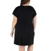  Ladies' Knot Dress, Black, 2X