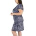  Ladies' Knot Dress, Blue, 3X