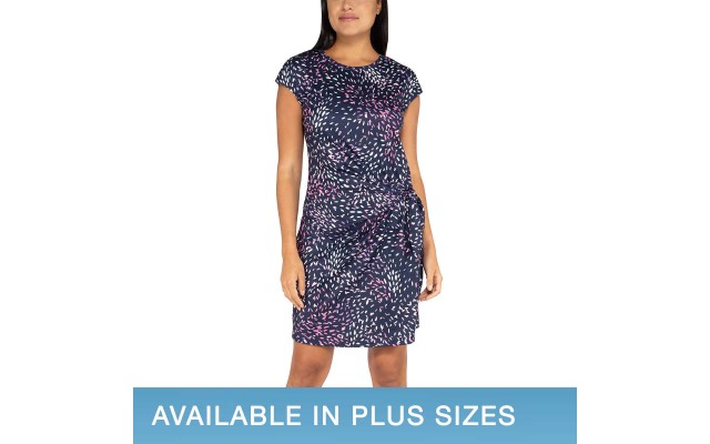  Ladies' Knot Dress, Multi, 2X