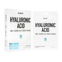NIGHT Hyaluronic Acid Anti-Aging Silk Sheet Masks, 10-pack
