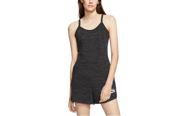  Women’s Gym Vintage Romper, Black, Small