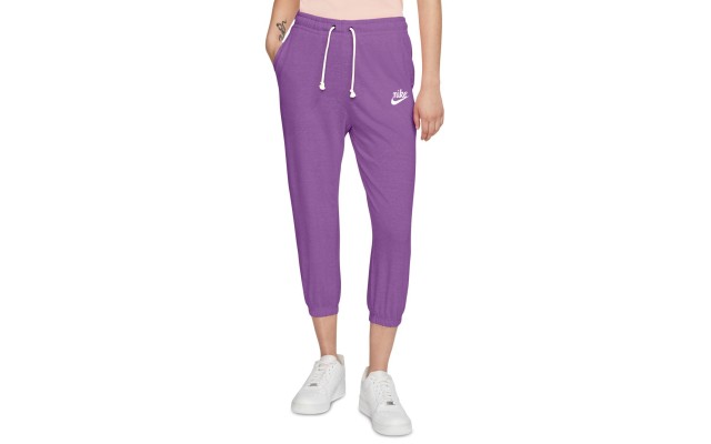  Women’s Plus Size Gym Vintage Capri Pants, Purple, 1X