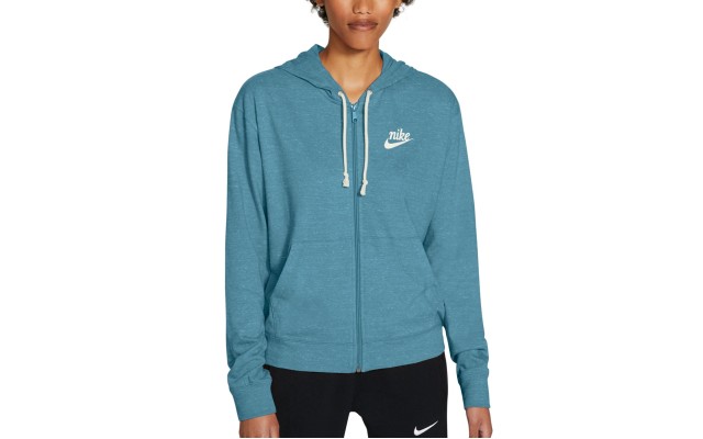  Women’s Plus Size Sportswear Gym Vintage Hoodie, Blue, 1X