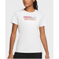 Nike Women’s Sportswear Cotton Logo T-Shirt, Birch Heather, Small